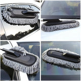 Car Duster, Long Retractable / Soft / Non-Slip / Handle Multipurpose Microfiber Wash Brush Vehicle Interior and Exterior Cleaning Kit with for Car, Boats or Home