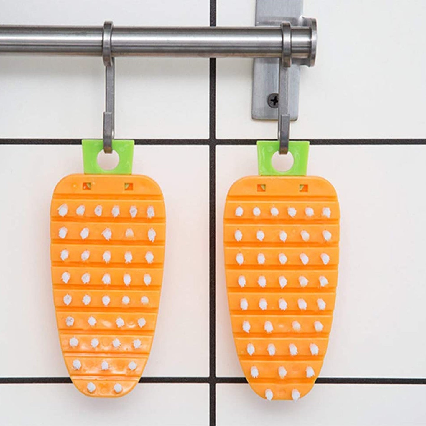 Vegetable Scrubbing Brush, Vegetable Scrubber Nonâ€‘Toxic Fruit Brush Carrot Shape Vegetable Brush for Potato for Vegetable