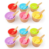 Ice cream bowls and spoons