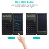 Smart foldable calculator with 6-inch digital drawing pad and stylus