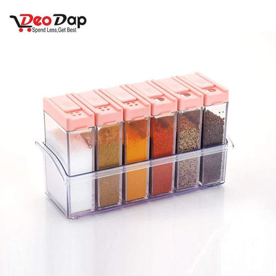 122 Plastic Spice Jars (6 Pcs 14x22x8cm Multicolour) - second image