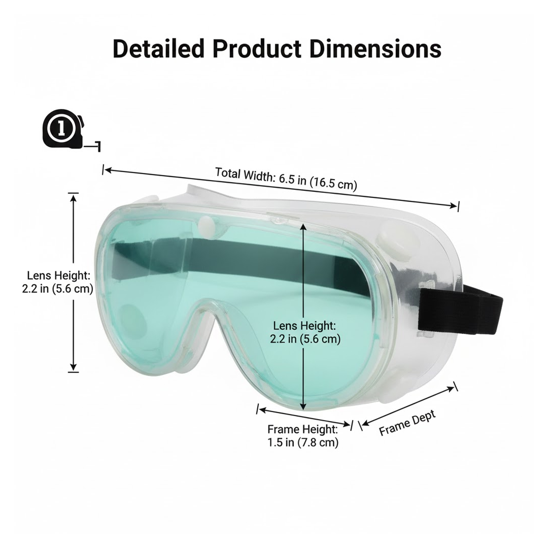Premium Eye Safety Goggles, Technic Health - Premium Quality - Best Quality & Value