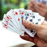 Elegant poker cards with luxury finish.