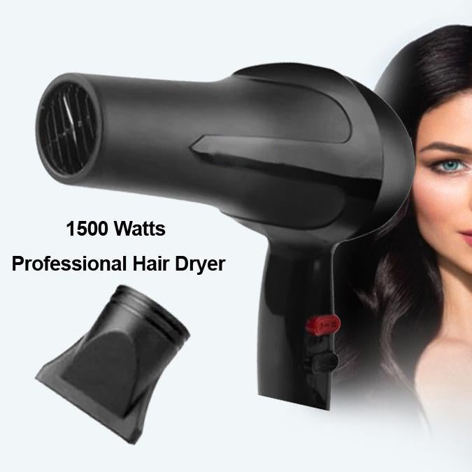 1500 Watts Professional Hair Dryer 2888 (Black) - LootFaat