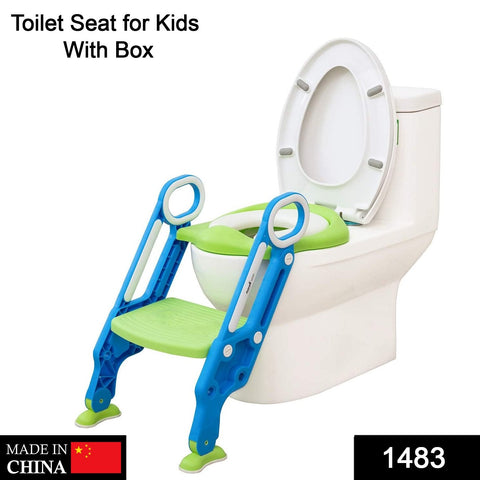 Foldable potty seat with ladder for kids