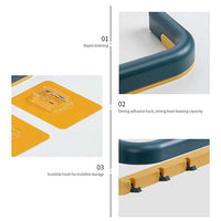 1515 Wall Mounted Double Bar Towel Holder With Hooks  Multifunctional Adjustable Towels Rack For Kitchenbathroom  Folding Towel Shelf