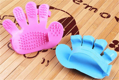 Rubber Pet Cleaning Massaging Grooming Glove Brush - second image