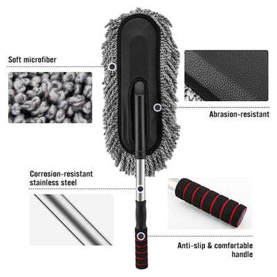 Retractable Car Duster - Microfiber Cleaning Brush for Interior & Exterior - second image