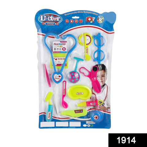 Kids' doctor play set with medical tools in multicolour