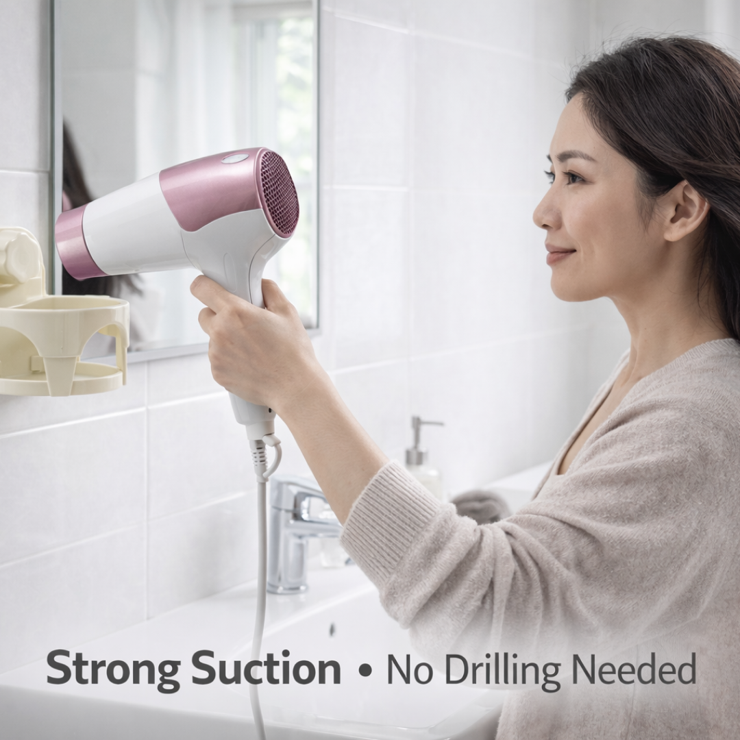 Premium Hair Dryer Holder with Suction Home - Premium Quality - Best Quality & Value