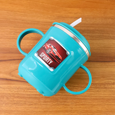 Kids Sporty Sipper Mug With Straw And Dual Handles Approx 300ml (1 Pc) - second image