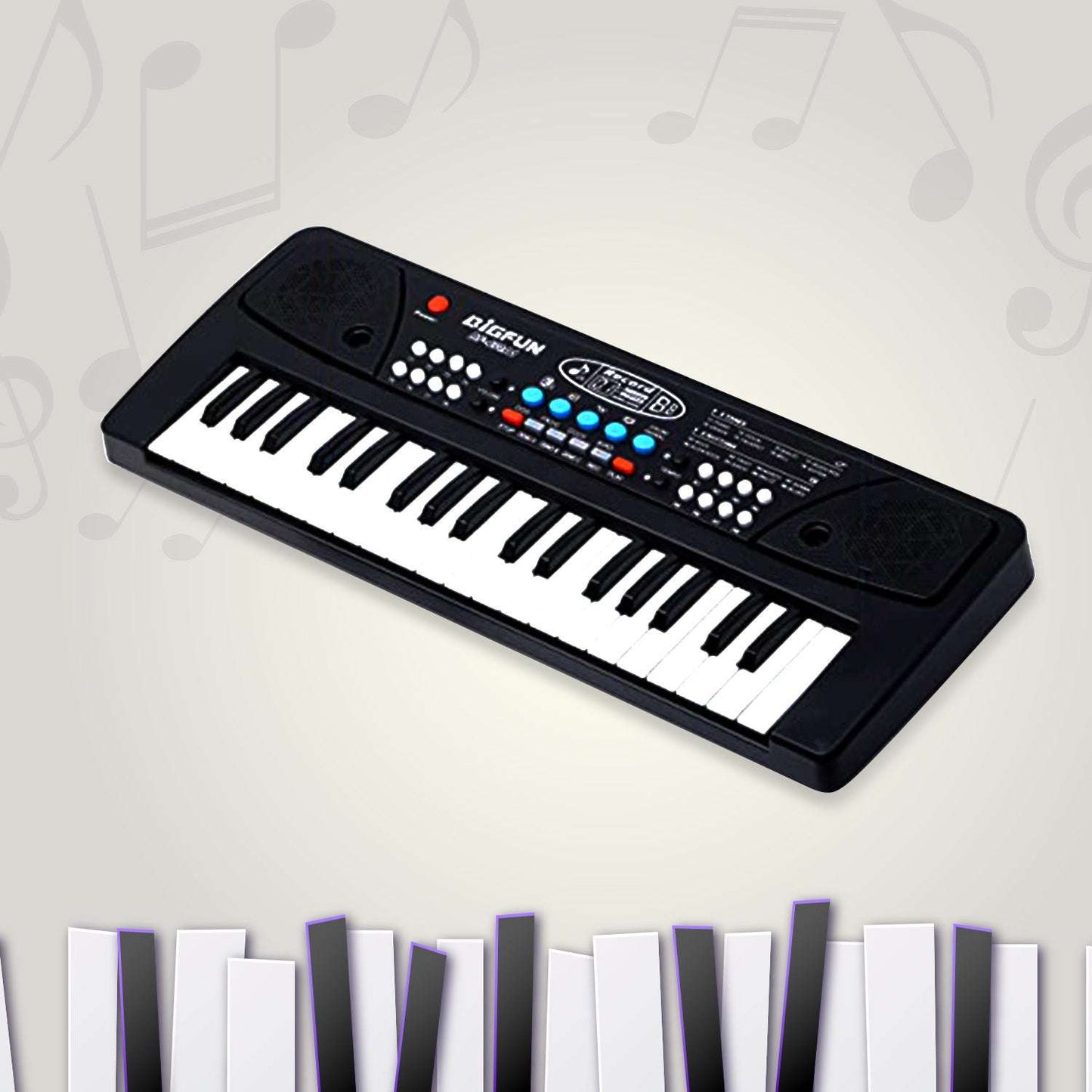 Piano Musical Keyboard With Mic 37 Music Key Keyboard For Kids Toy - LootFaat