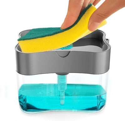 2-in-1 Kitchen Soap Dispenser with Sponge Holder