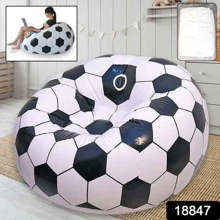 Inflatable Cartoon Sofa Chair - Foldable, Portable, for Kids & Adults (110cm x 80cm)