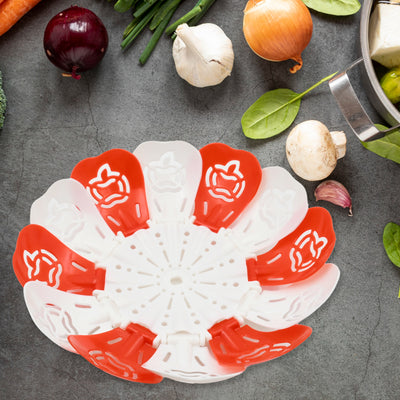 Folding Fruit Basket  Foldable Basket  Fruit Bucket Basket With Hanging Stand  Fruit And Vegetables Basket  Foldable Lotus Shape Basket Tray For Multi-use (1 Pc)
