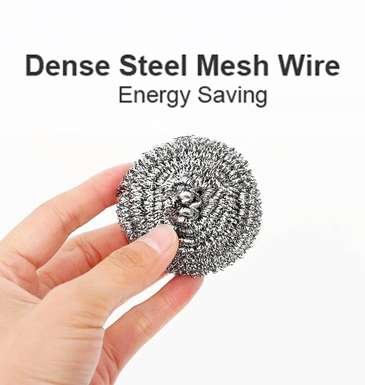 Round Shape Stainless Steel Ball Scrubber (Pack Of 12) - LootFaat