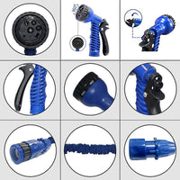 4M Expandable Magic Garden Hose with 7-Mode Spray Gun (Mix Color)