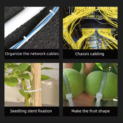 3140 8inch Nylon Self Locking Cable Ties Heavy Duty Strong Zip Wire Tie. Pack Of 100 - second image