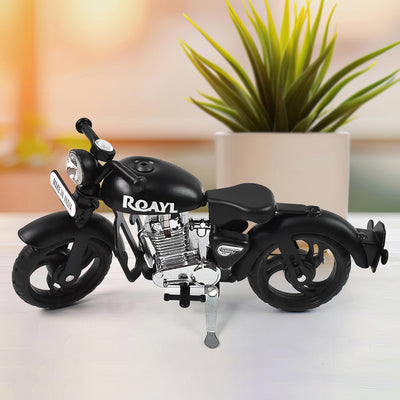 Metal Bullet Bike Toy Model with Side Stand - Miniature Motorcycle for Kids (Mix Color)