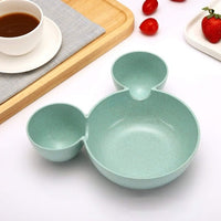 Mickey Shaped Kidssnack Serving Sectioned Plate - LootFaat