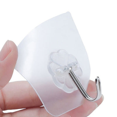 100pc Multipurpose Strong Small Stainless Steel Adhesive Wall Hooks - second image