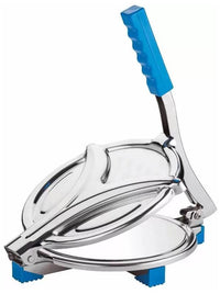 Puri press machine with easy-grip handle, ideal for home kitchens.