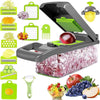14 in 1 Multipurpose Chopper, Fruits & Vegetable Cutters, Grater Peeler Chipser, Unbreakable Food Grade Body, Chopper for Kitchen | Easy Push to Clean Button Slicer Dicer
