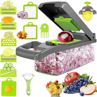14 in 1 Multipurpose Chopper, Fruits & Vegetable Cutters, Grater Peeler Chipser, Unbreakable Food Grade Body, Chopper for Kitchen | Easy Push to Clean Button Slicer Dicer