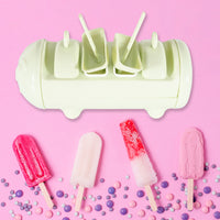 Cartoon Shape Mold Ice Candy Popsicle Mold Ice Plastic Ice Candy Maker Kulfi Maker Molds Set With 4 Cups (1 Pc  Multicolor) - LootFaat