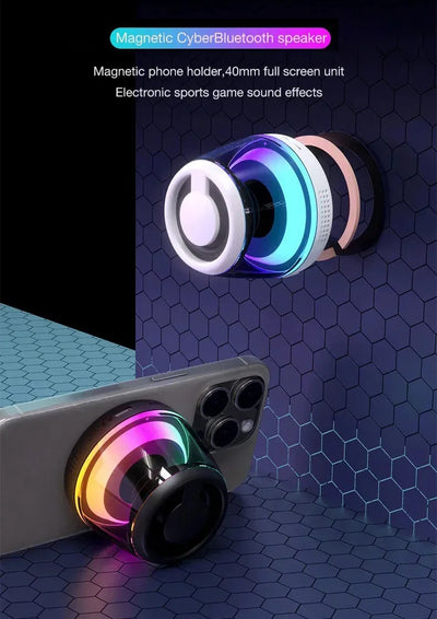 Wireless Magnetic Speaker 2-in-1 Bluetooth Speaker with RGB Lights