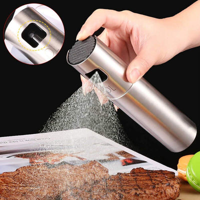 Oil Sprayer for Cooking - Stainless Steel & Glass Oil Dispenser (100ml)