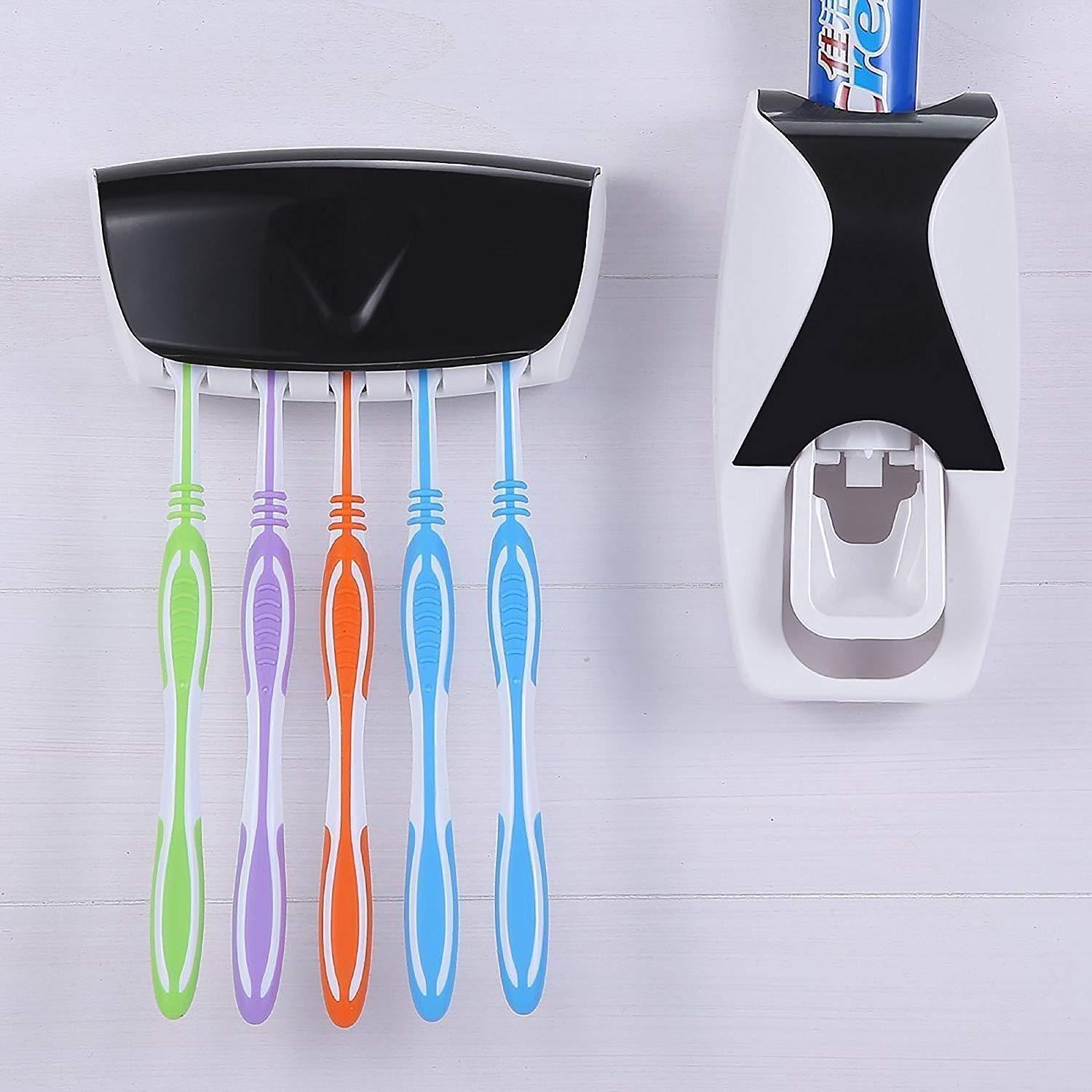 Toothpaste Dispenser  Tooth Brush With Toothbrush - LootFaat