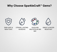 Self Adhesive Crystal Stickers for Art, Craft, Jewelry, Phone & School Projects
