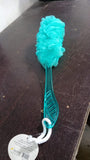 loofah with handle in blue color