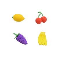 Mini Cute Vegetables and Fruits Erasers or Pencil Rubbers for Kids, 1 Set Fancy & Stylish Colorful Erasers for Children, Eraser Set for Return Gift, Birthday Party, School Prize, 3D Erasers  (4 pc Set)