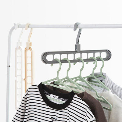 238 9 Hole Plastic Hanger Hanging Hook Indoor Wardrobe Clothes Organization Storage Balcony Windowsill Suit Racks - second image