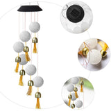 Solar crystal ball chime for outdoor decor