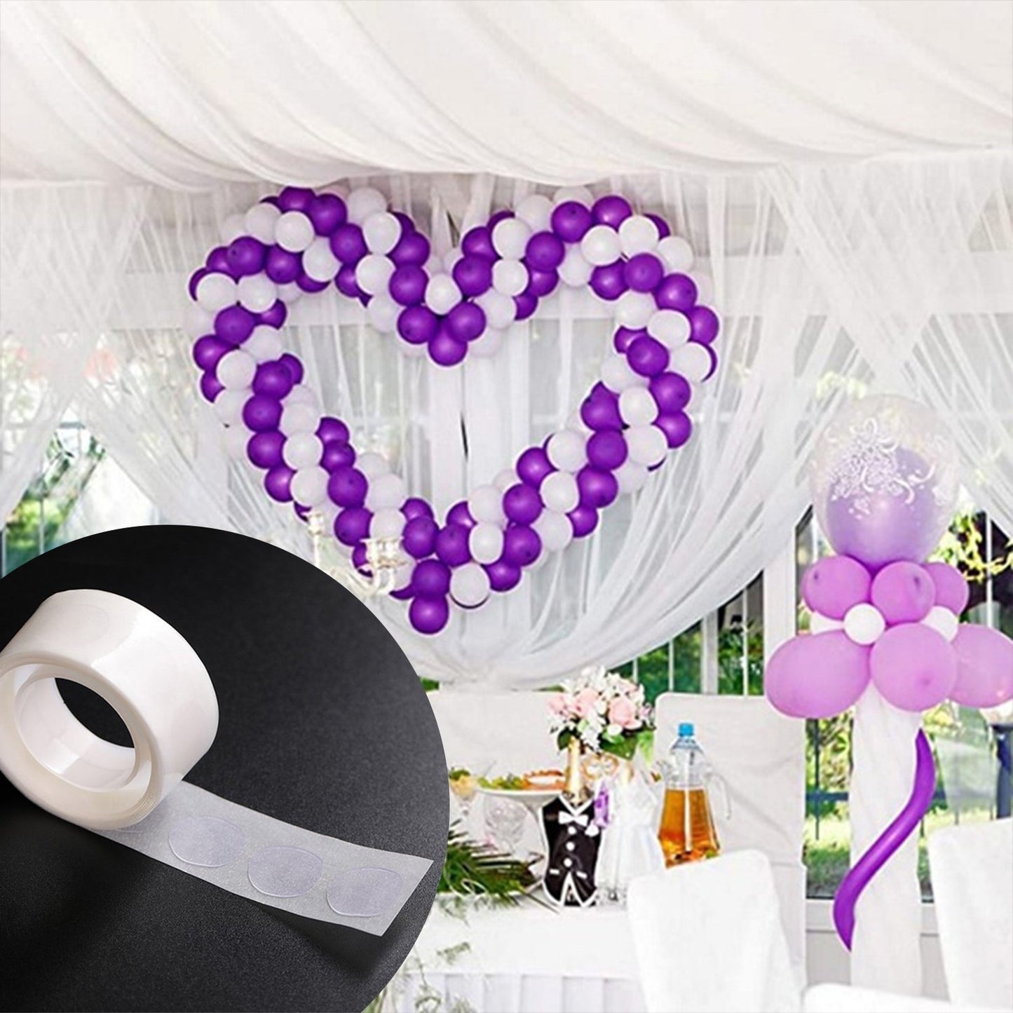 Glue Dots For Happy Birthday Wedding Anniversary Baby Shower Decoration - LootFaat
