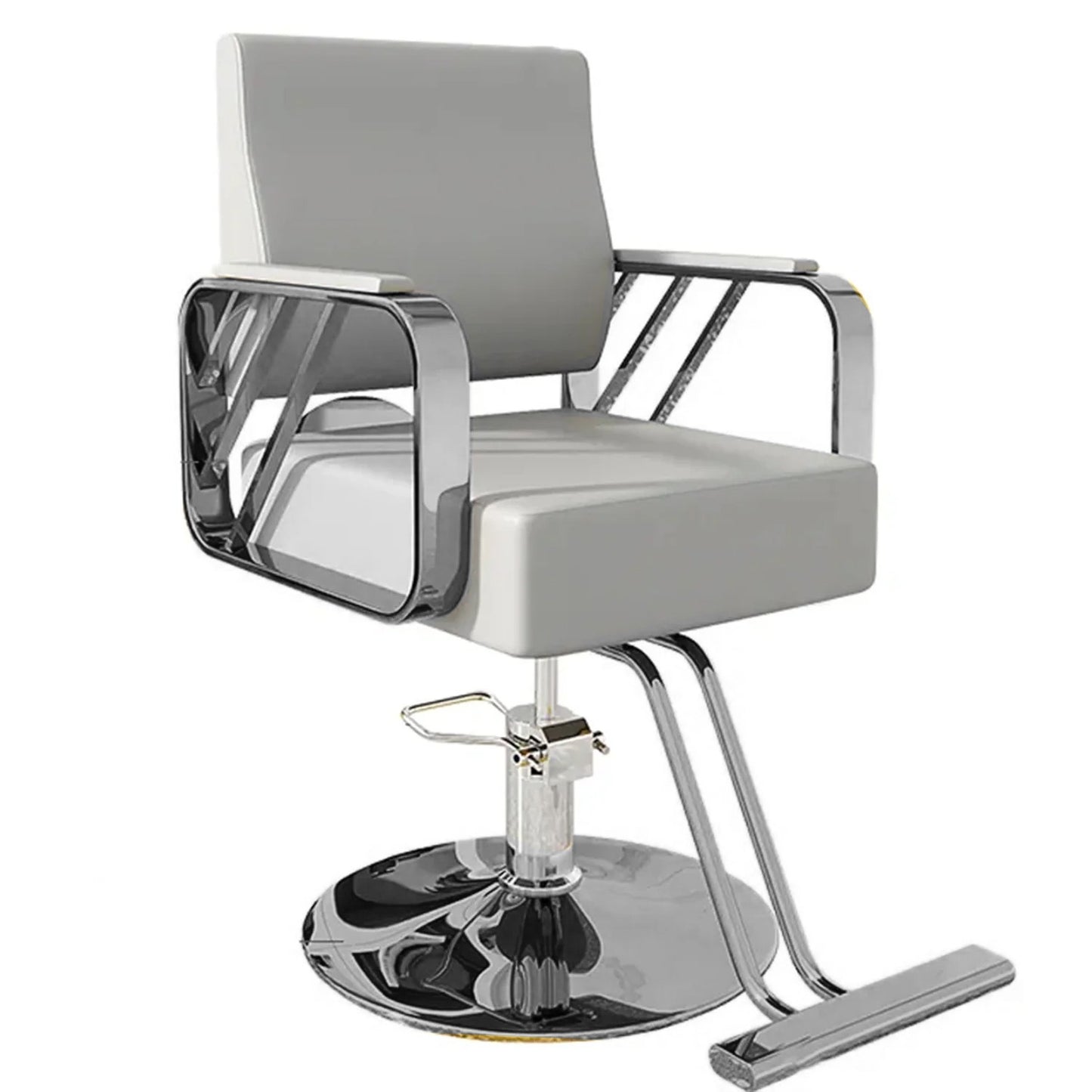 Salon Chair Hydraulic Chair For Business Or Home Simplicity Barber Chair Salon Beauty Spa Shampoo Hair Professional Hydraulic Styling Chair (Silver 1 Unit ) - LootFaat