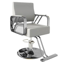 Salon Chair Hydraulic Chair For Business Or Home Simplicity Barber Chair Salon Beauty Spa Shampoo Hair Professional Hydraulic Styling Chair (Silver 1 Unit ) - LootFaat
