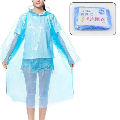 1425 Plastic Pocket Sized Raincoat Reusable Free Size Raincoat - second image