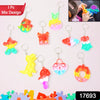 Compact Silicone Pop It Keychain Toy - Birthday Return Gift Of Kids - Portable Bubble Popping Fun Stress Relief Fidget Toy (Mix Design  1 Pc)