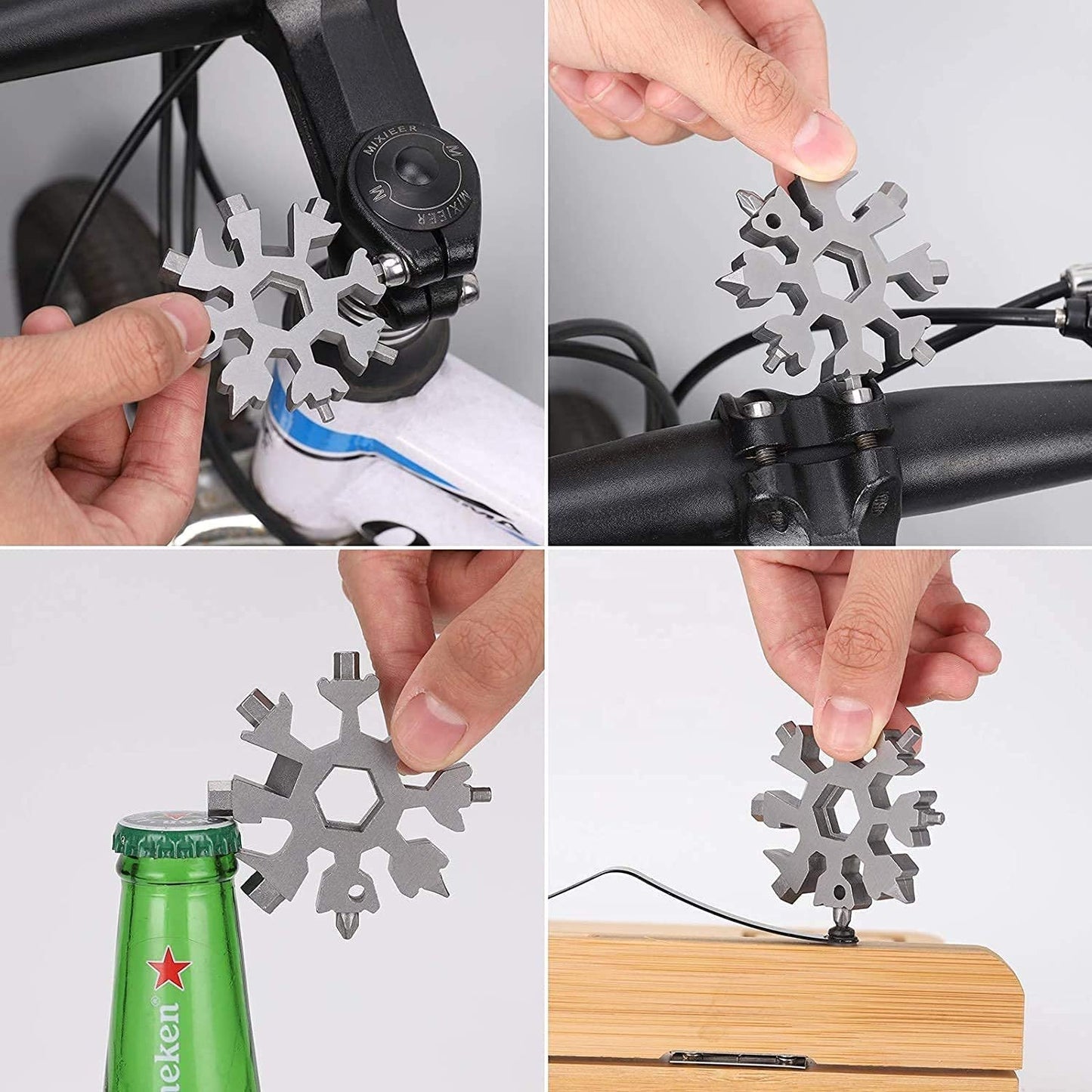 Snowflake Multi-tool Stainless Steel Snowflake Bottle Opener - LootFaat