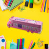 Double Decker Magic Ice Cream Truck Compass Multi Level Metal Truck Compass Pencil Case With Movable Wheels  Sharpener