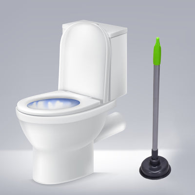 Toilet Plunger - For Clogs In Toilet Bowls And Sinks In Homes Commercial And Industrial Buildings.