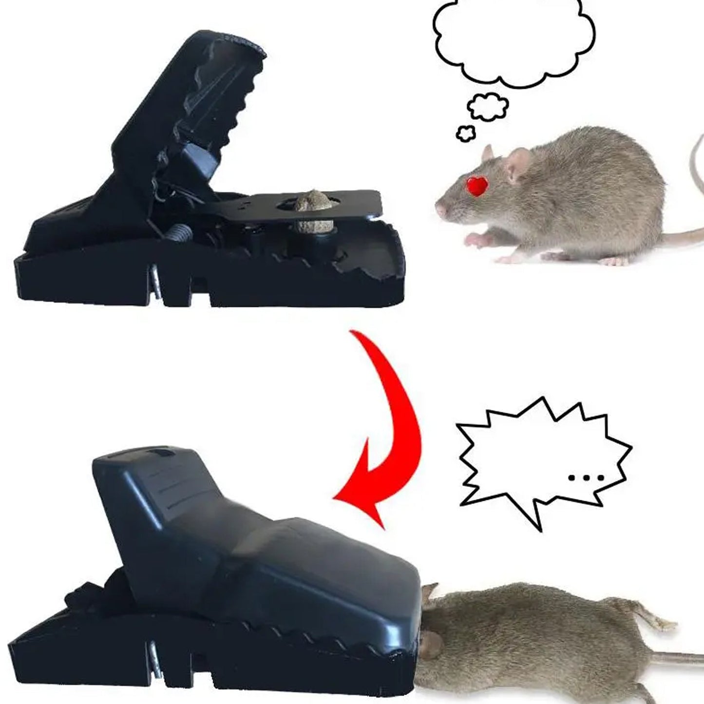 Premium Mouse Trap Cage with Dummy Mouse Home - Rust Resistant - Best Quality & Value