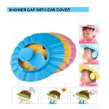 Adjustable shower cap for gentle baby bath time.