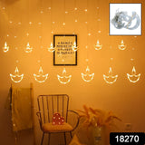 Diya Curtain String Lights