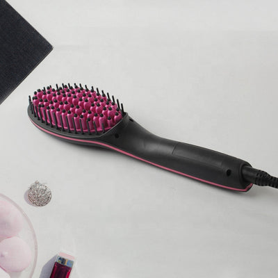 Simply Straight Electric 2 In 1 Ceramic Hair Straightener Straightening Comb Brush With Lcd Screen Temperature Control Display For Women - second image