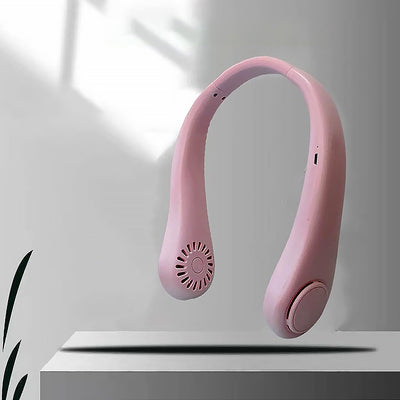 0616 Portable Neck Fan Holiday Hands Free Bladeless Neck Fan 360 Cooling Hanging Fan Usb Rechargeable Personal Neck Fan Wearable Neck Fan Suitable For Traveling - second image